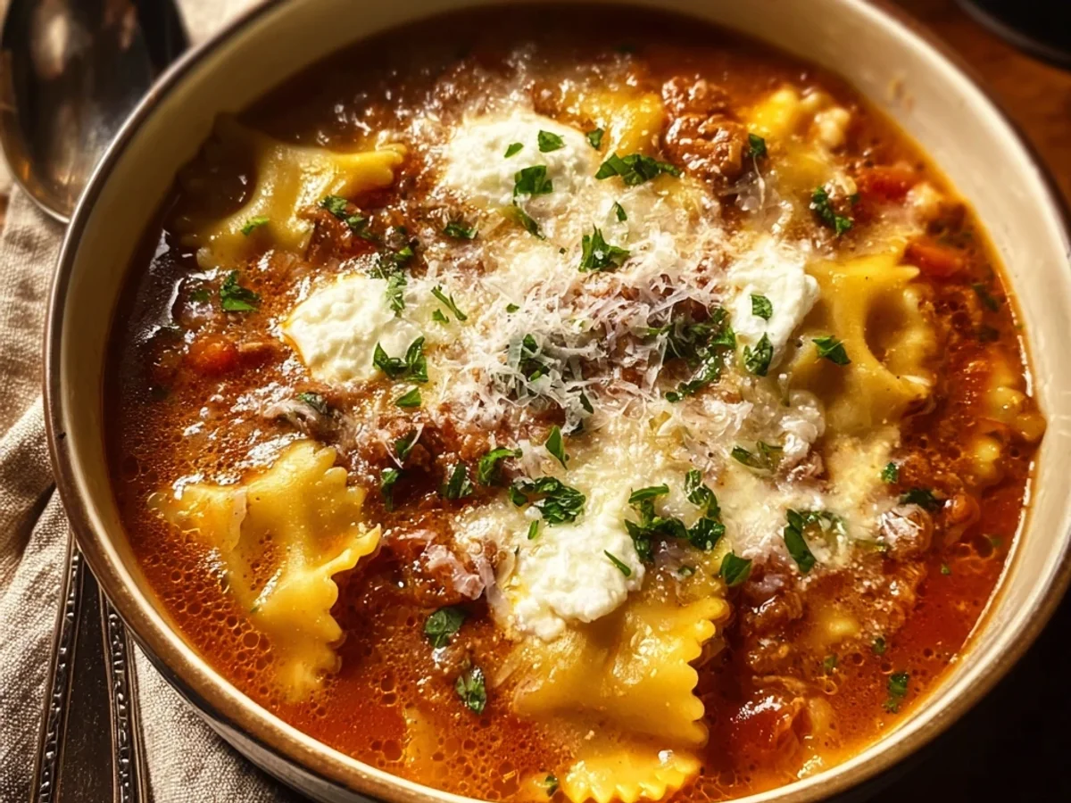 Easy Creamy Lasagna Soup: A Satisfying Dinner - Image 1