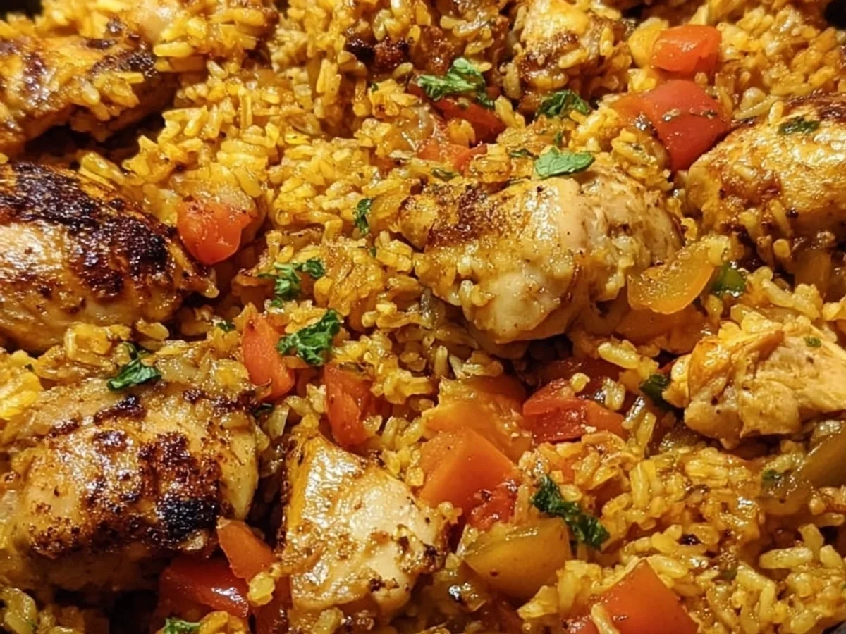Easy One-Pan Caribbean Chicken & Rice Dinner - Image 1