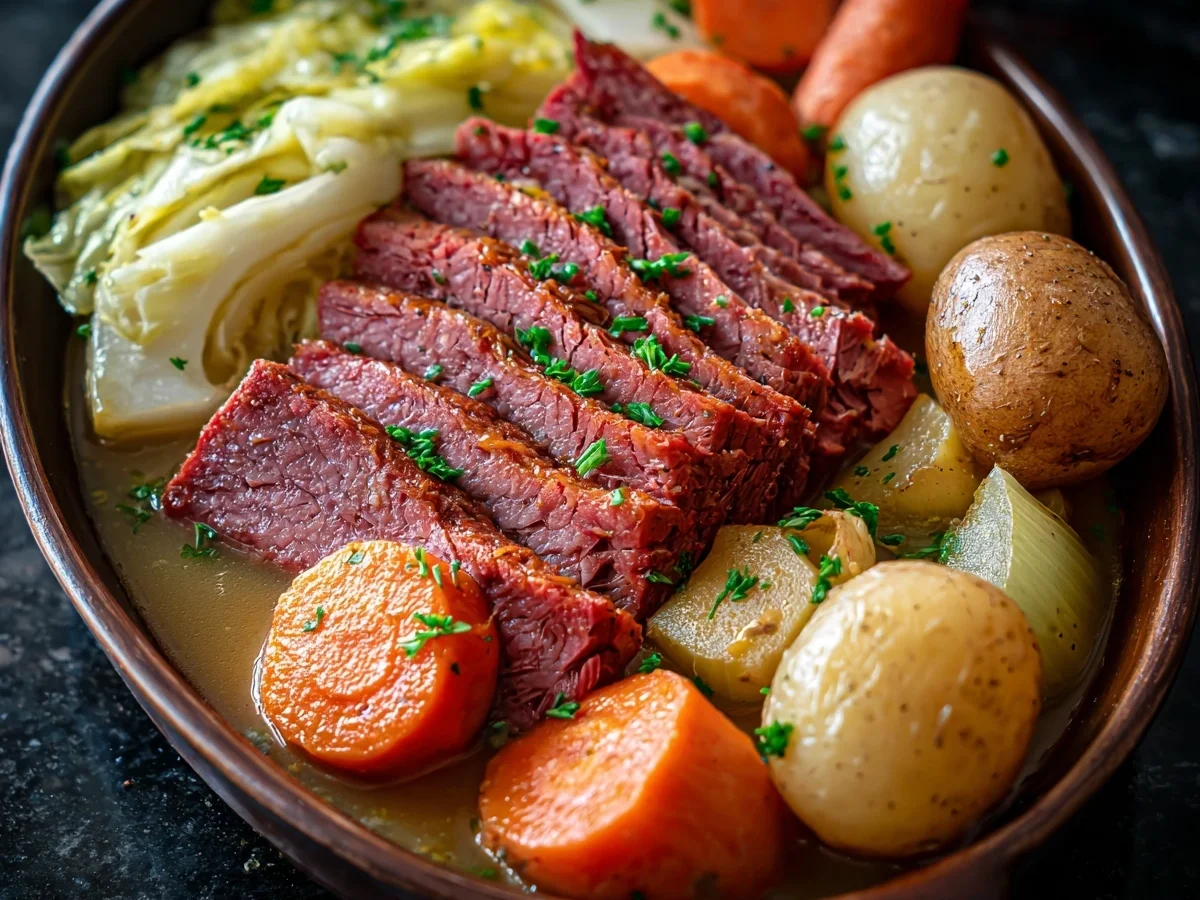 Easy Slow Cooker Corned Beef & Cabbage - Image 1