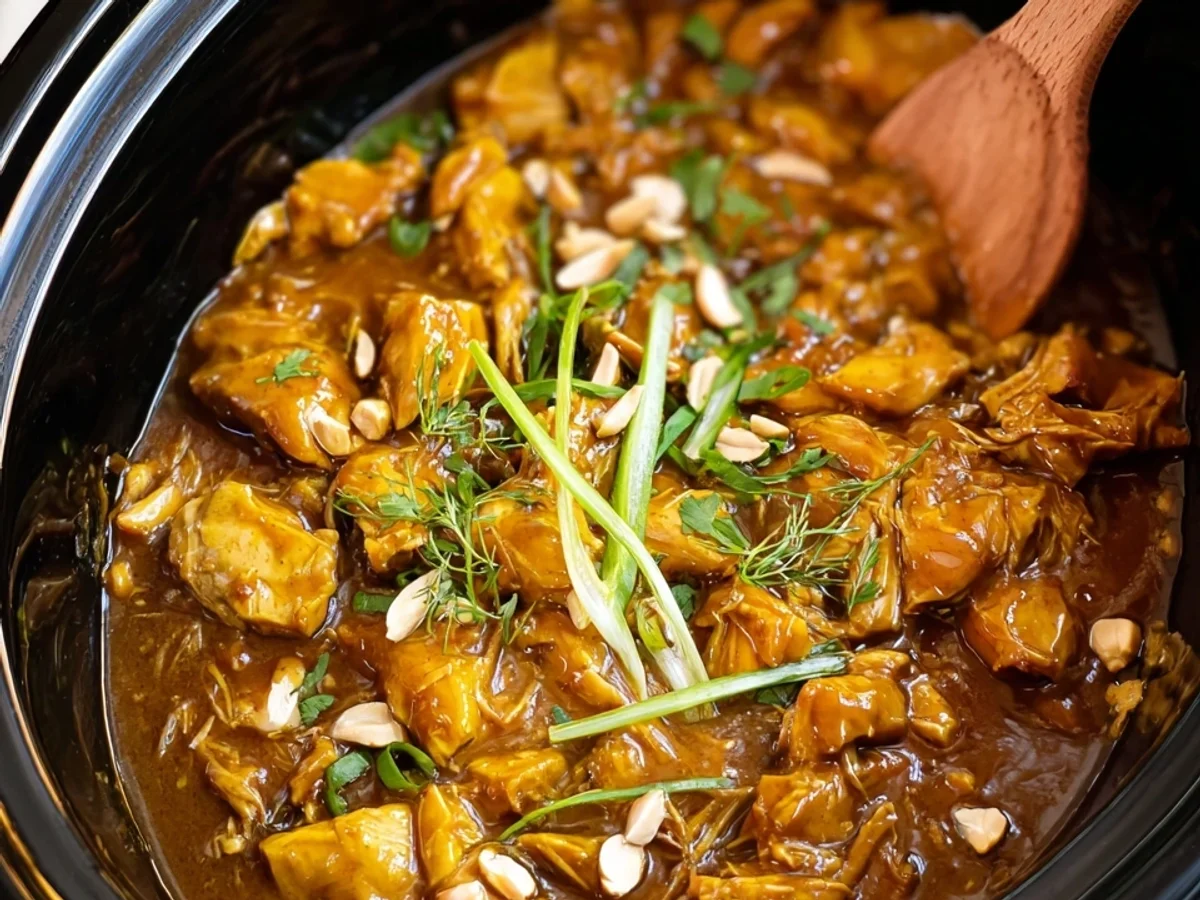 Easy Slow Cooker Peanut Chicken - Image 1