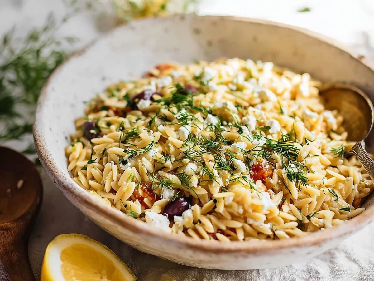 Flavorful Greek Orzo Pasta Recipe: A Tangy Weeknight Delight - Image 2
