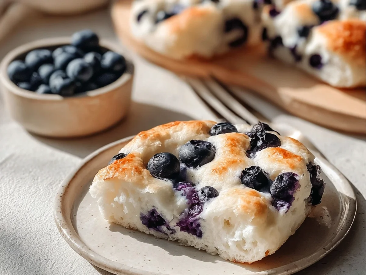 Fluffy Cottage Cheese Blueberry Cloud Bread - Image 1