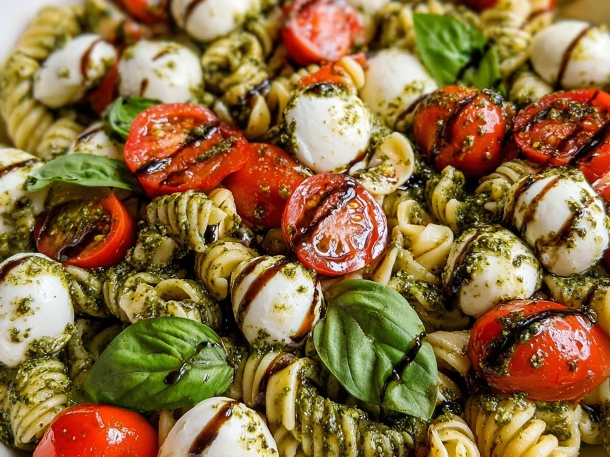Fresh Pesto Caprese Pasta Salad for Easy Dinners - Image 2