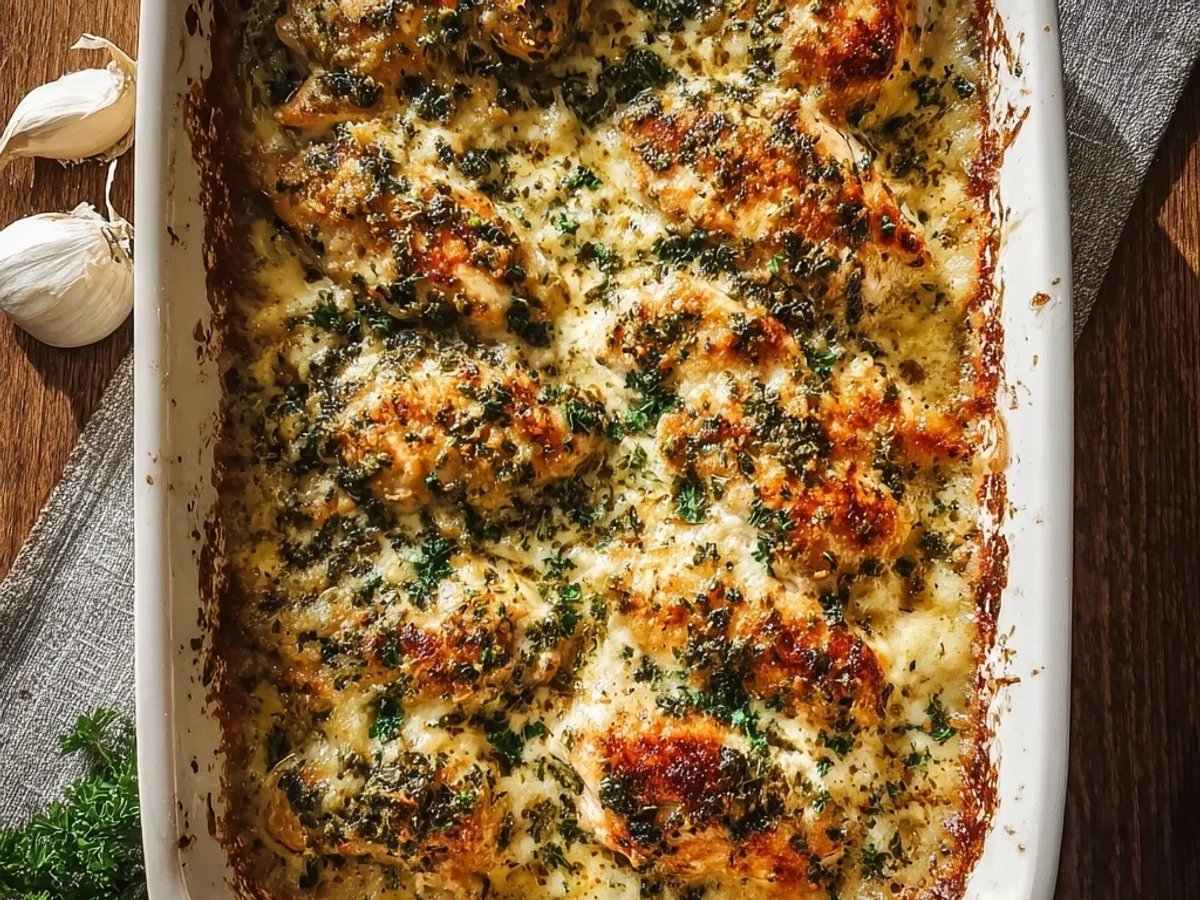 Garlic Parmesan Chicken Bake Easy One-Pan Recipe - Image 1