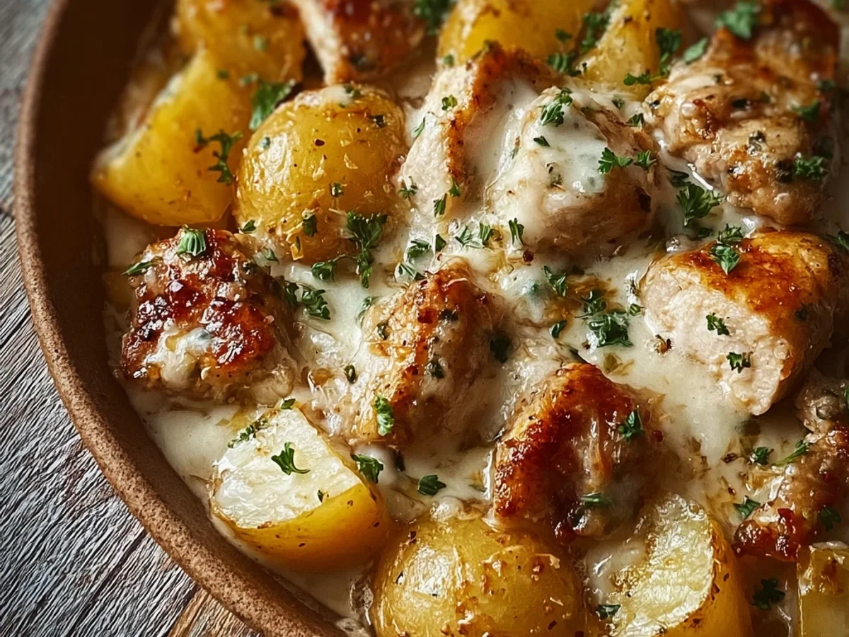 Garlic Parmesan Crockpot Chicken & Potatoes: Easy Dinner - Image 2