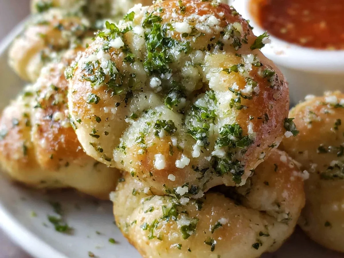 Golden Garlic Knots with Rich Garlic Butter Sauce - Image 2