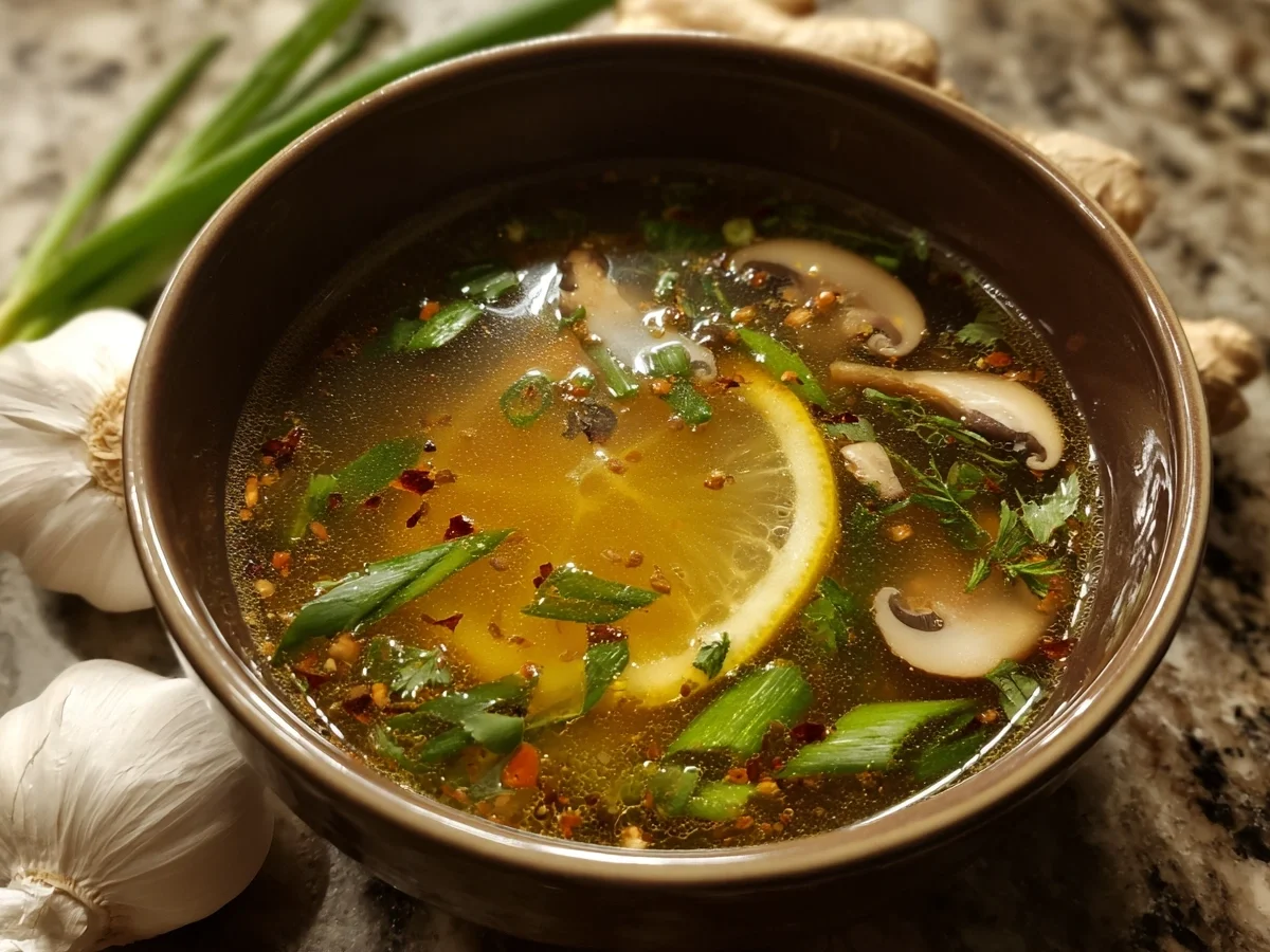 Healing Miso Ginger Lemon Detox Broth for Wellness - Image 2