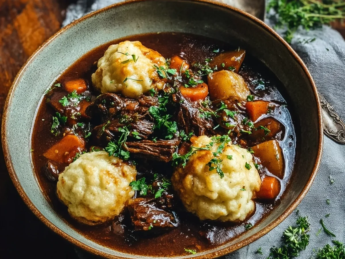 Hearty Beef Stew & Fluffy Dumplings Recipe - Image 2