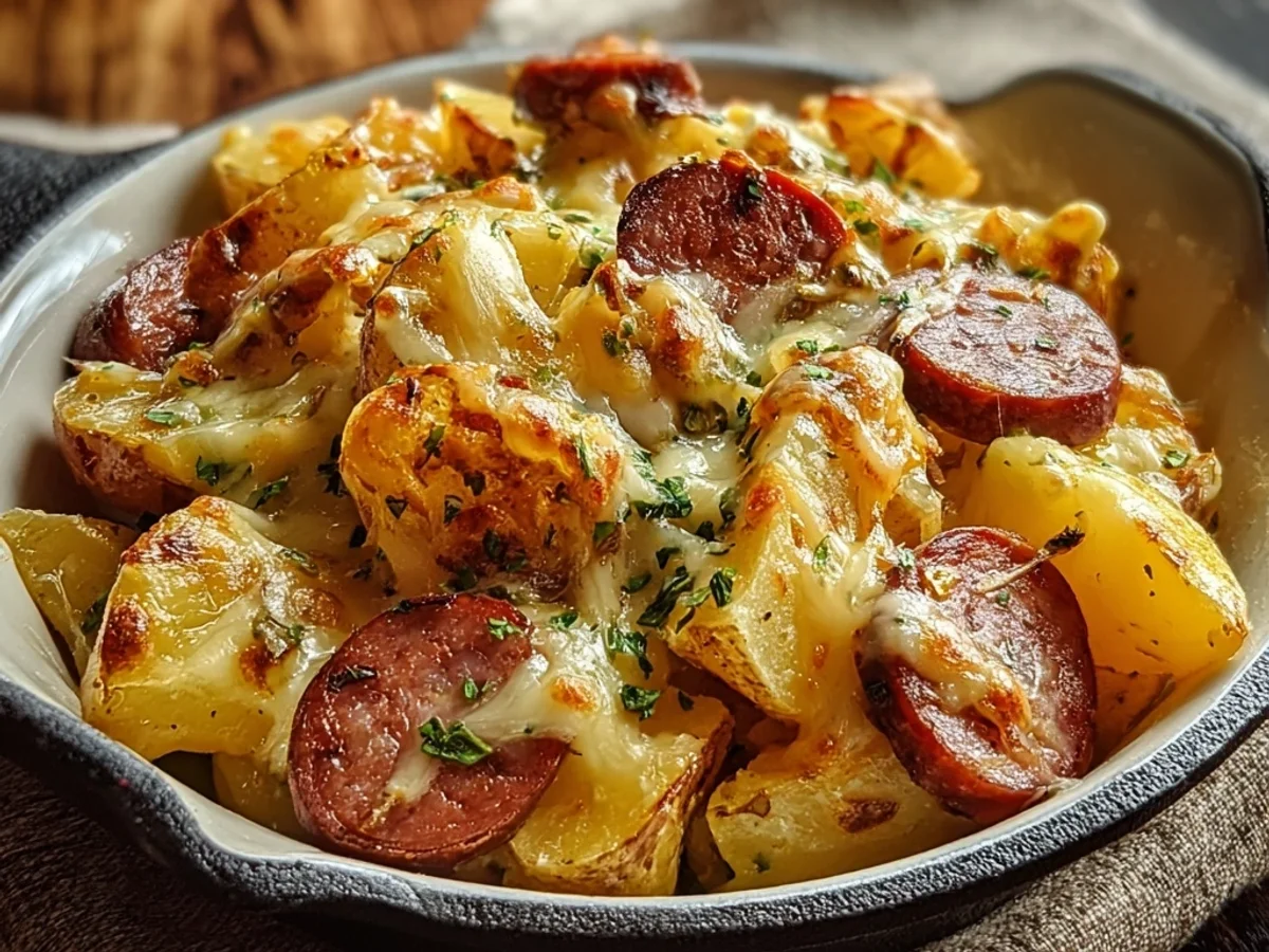 Hearty Cheesy Ranch Potatoes with Smoked Beef Sausage - Image 1