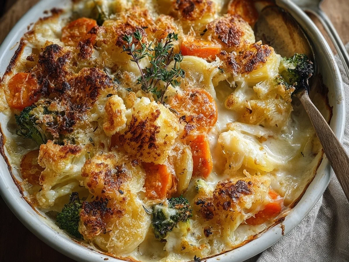Hearty Creamy Winter Vegetable Bake - Image 1