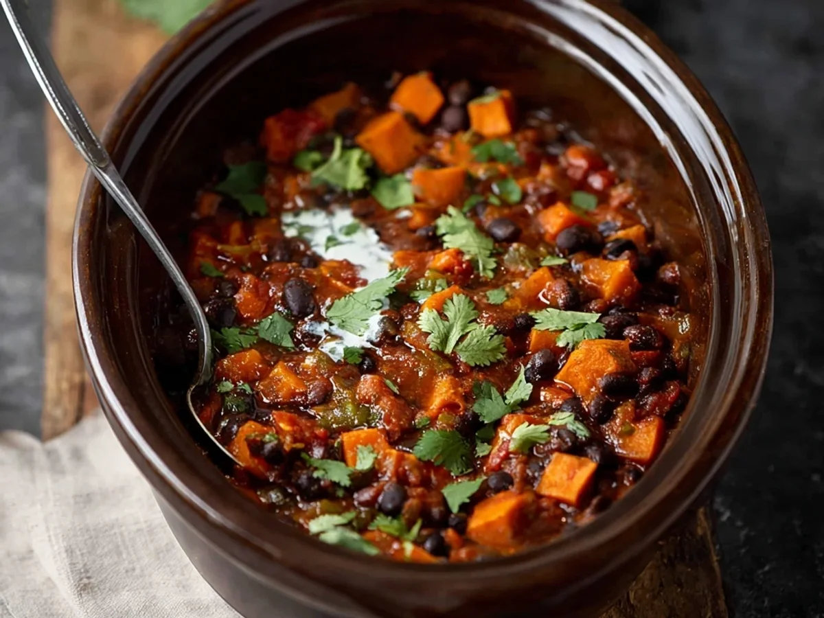 Hearty Crock Pot Sweet Potato Black Bean Chili - Image 2