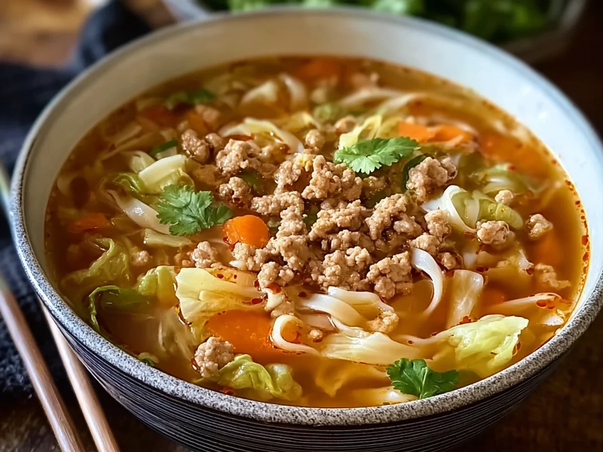 Hearty Egg Roll Soup: An Asian-Inspired Dinner Bowl - Image 1