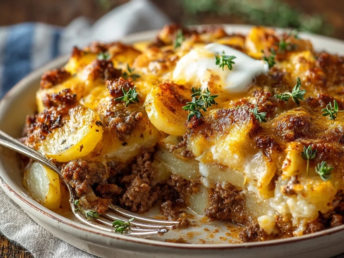 Hearty Ground Beef Potatoes Casserole: Family Dinner Win - Image 1