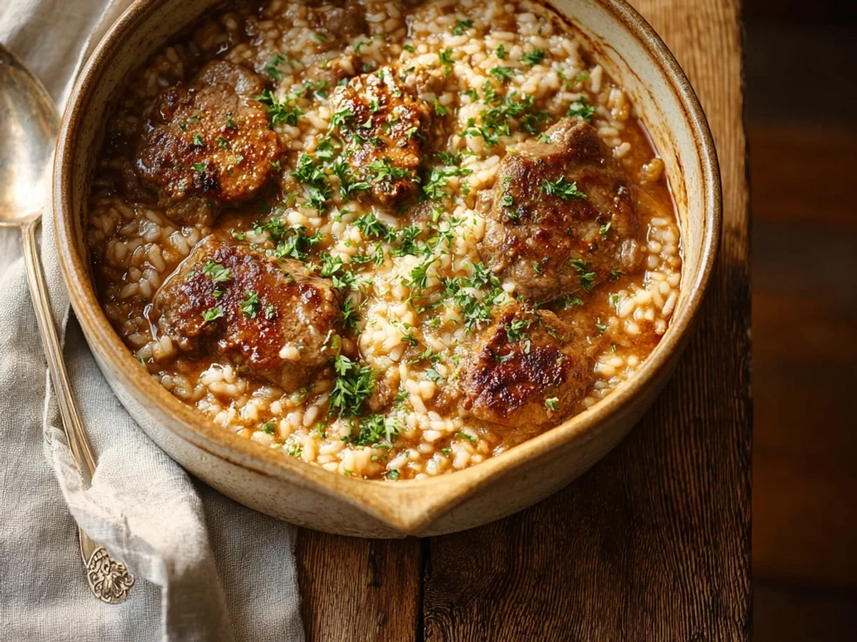 Hearty Lamb Chop Casserole with Rice for Easy Dinners - Image 1