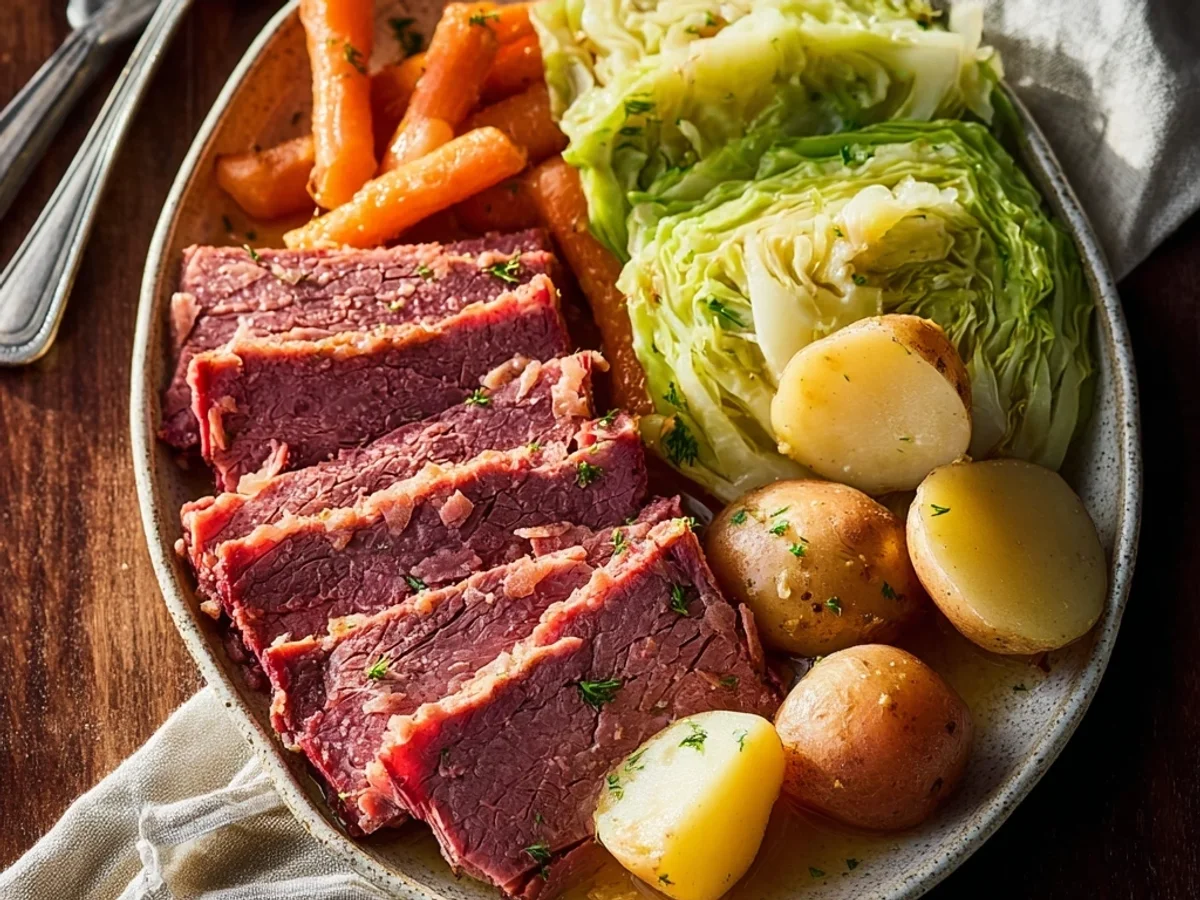 Hearty Slow Cooker Corned Beef & Cabbage Dinner - Image 1