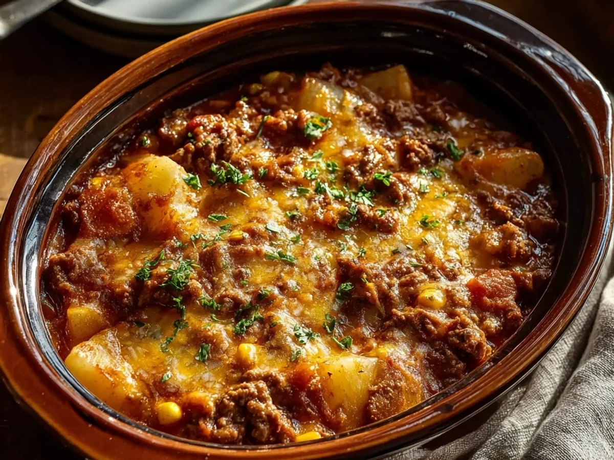 Hearty Slow Cooker Cowboy Casserole: A Family Favorite - Image 1