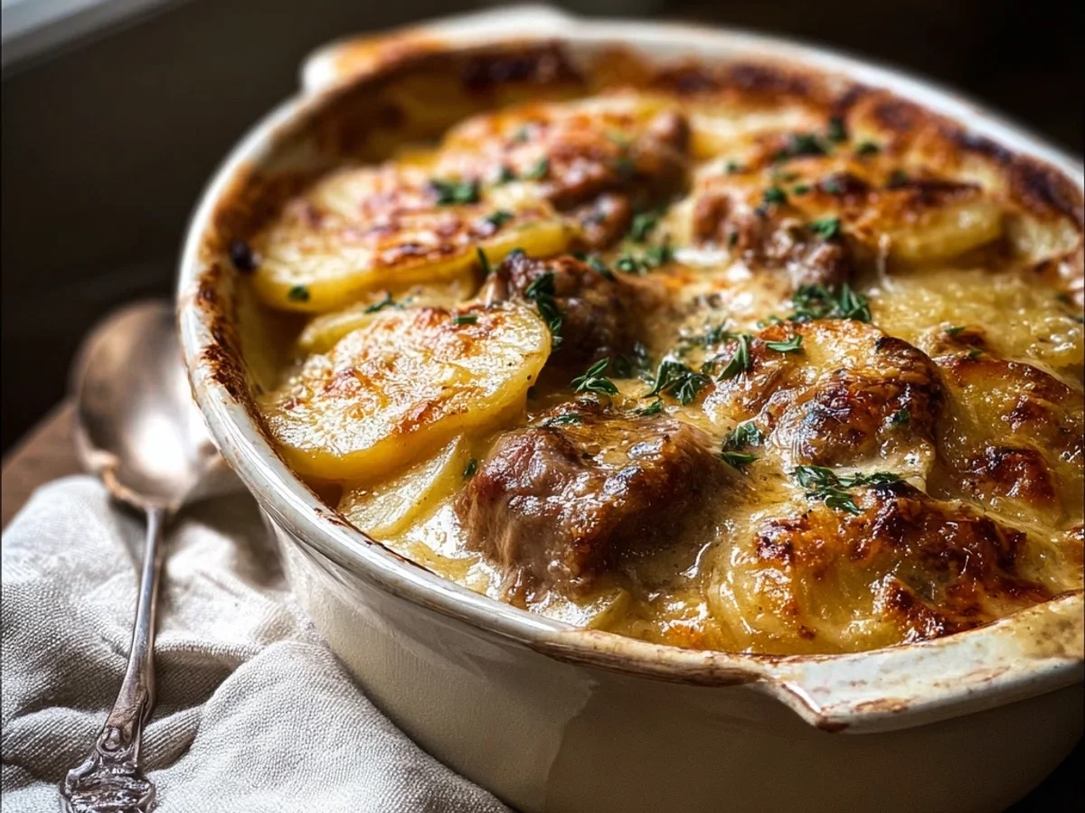 Hearty Smothered Lamb Chop Scalloped Potato Casserole - Image 2