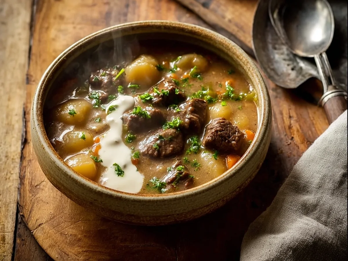 Hearty Steak and Potato Soup Recipe: A Rustic Comfort Bowl - Image 1