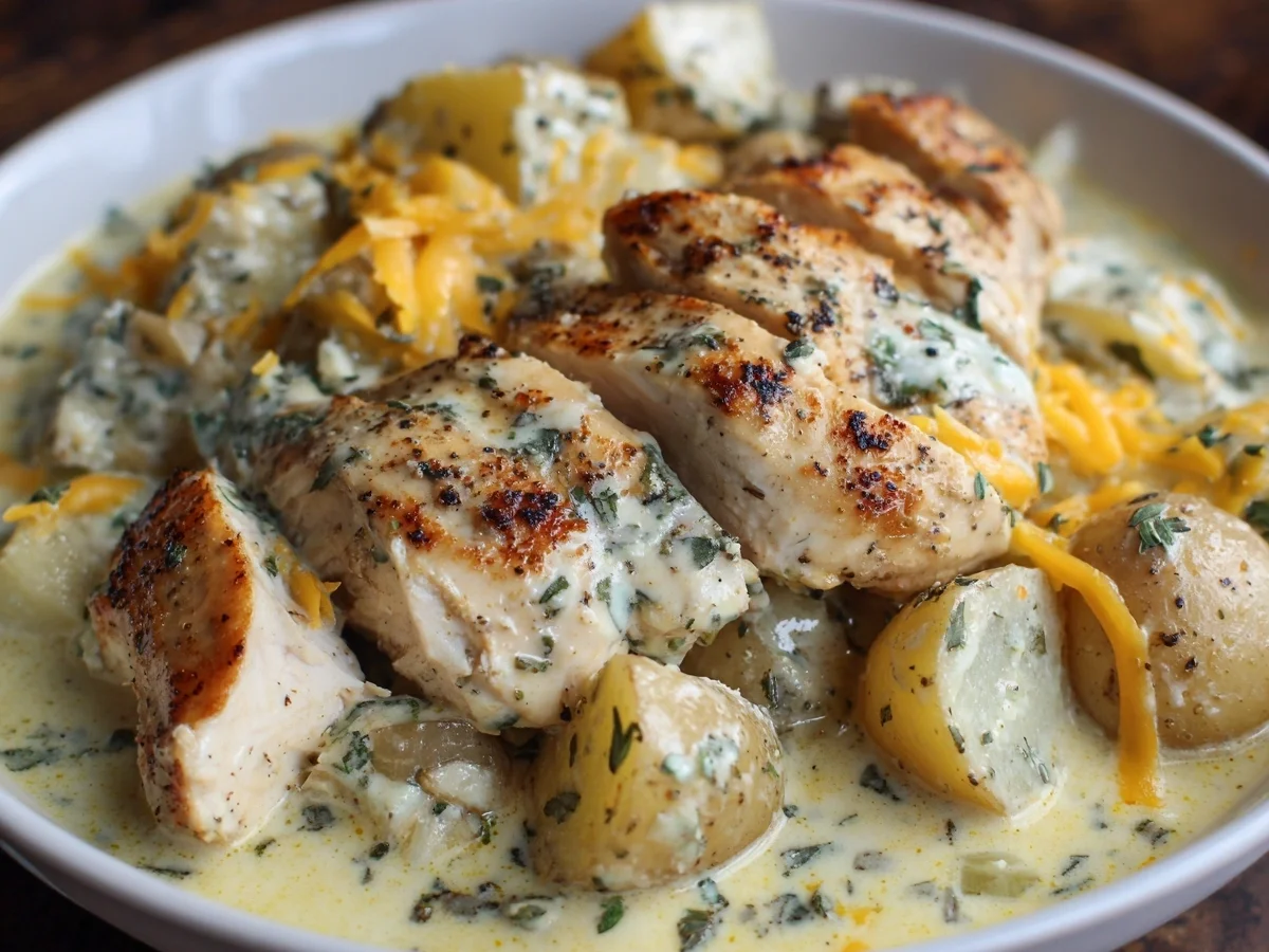 High-Protein Cheesy Garlic Chicken & Potatoes - Image 2