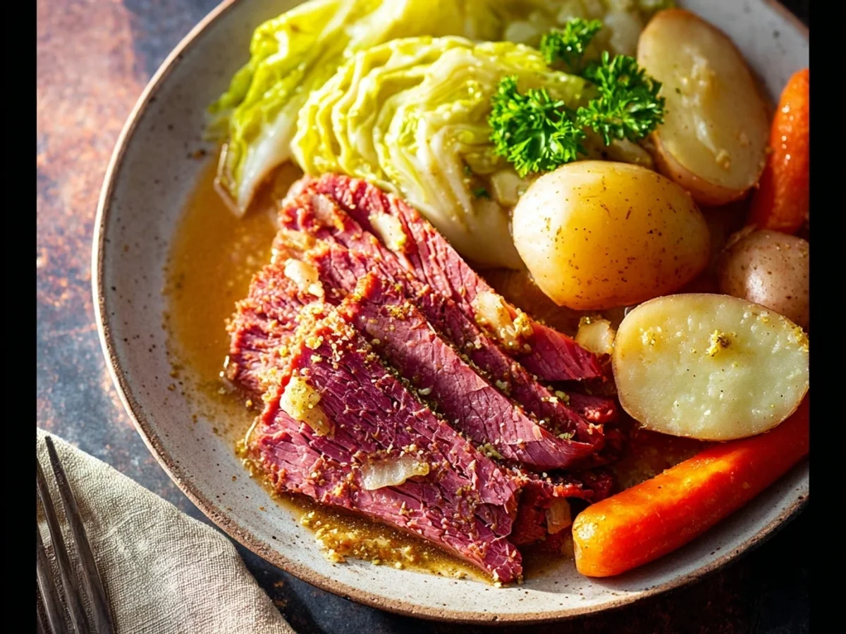 Homestyle Crockpot Corned Beef and Cabbage Recipe - Image 1