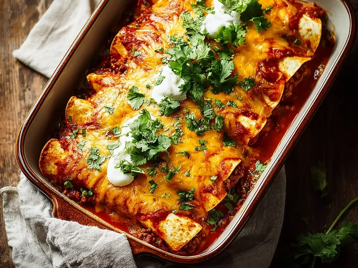 Homestyle Ground Beef Enchiladas: A Speedy Weeknight Meal - Image 1