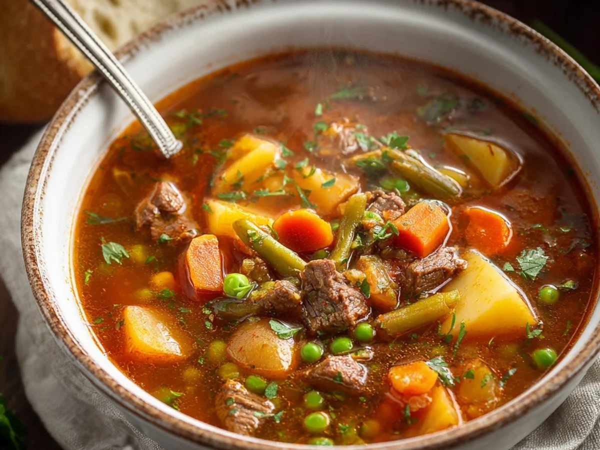 Homestyle Hearty Vegetable Beef Soup: My Family's Comfort - Image 1