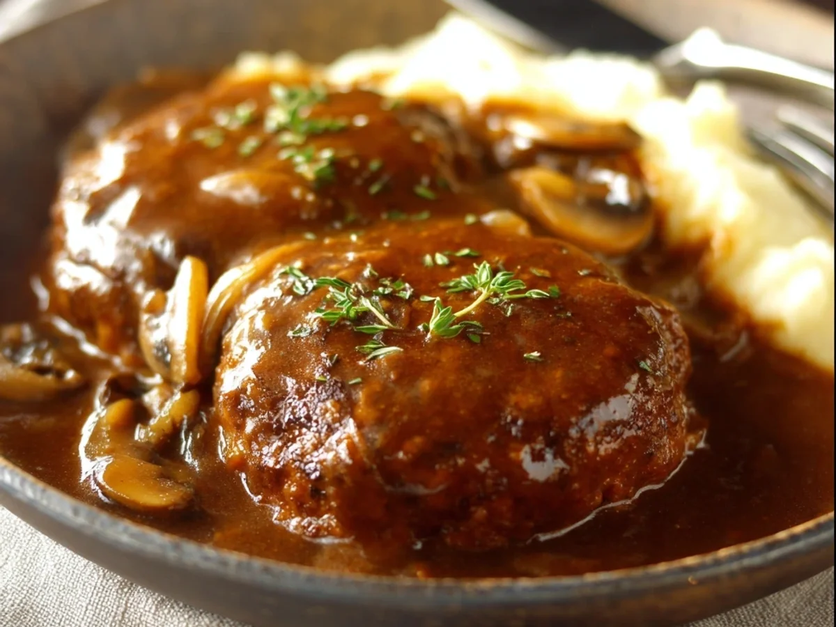 Homestyle Salisbury Steak Recipe: Rich Onion Gravy - Image 1