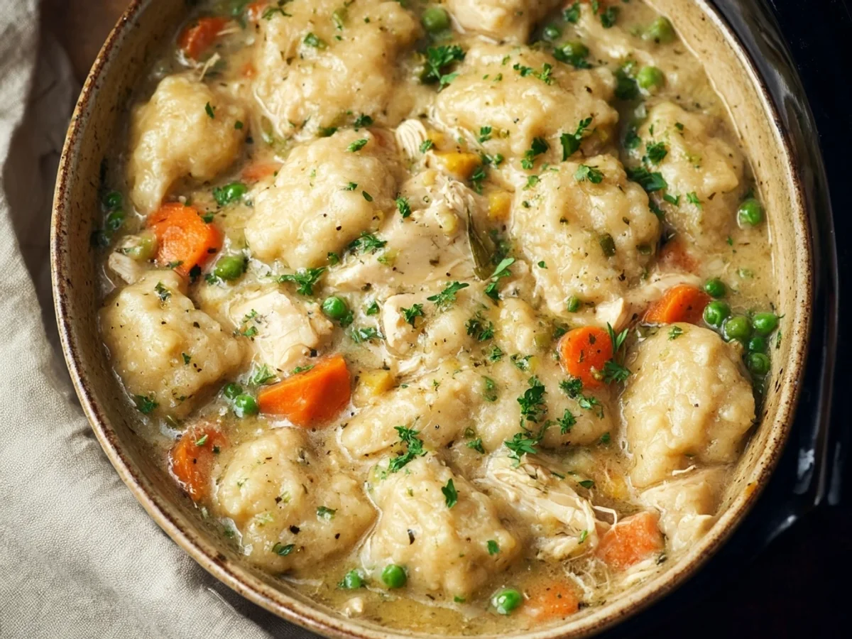 Homestyle Slow Cooker Chicken and Dumplings - Image 1