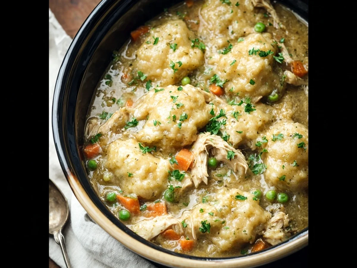 Homestyle Slow Cooker Chicken and Dumplings - Image 2