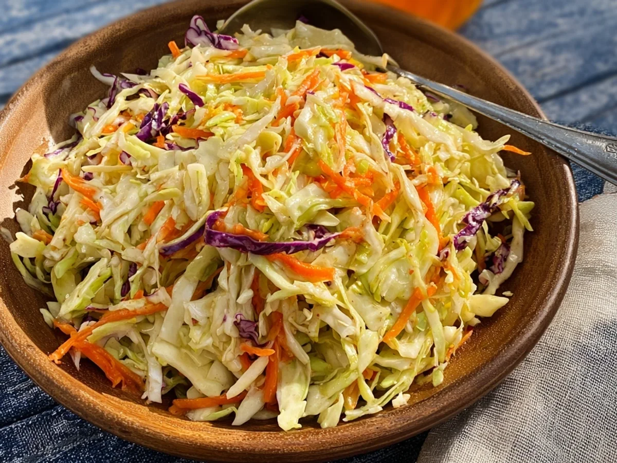 Homestyle Vinegar Oil Coleslaw: Tangy & Fresh - Image 1