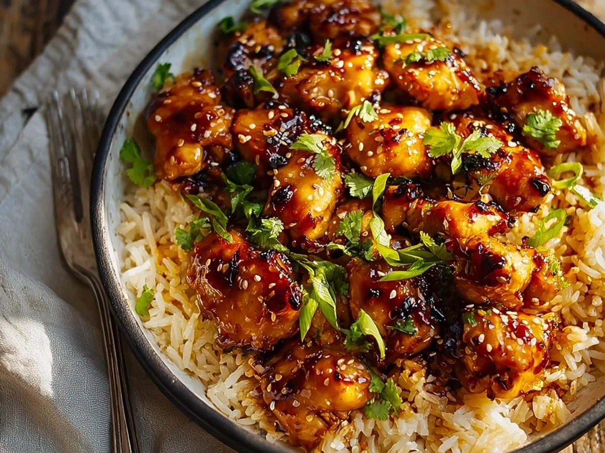 Honey BBQ Chicken Rice: Quick Weeknight Meal - Image 1