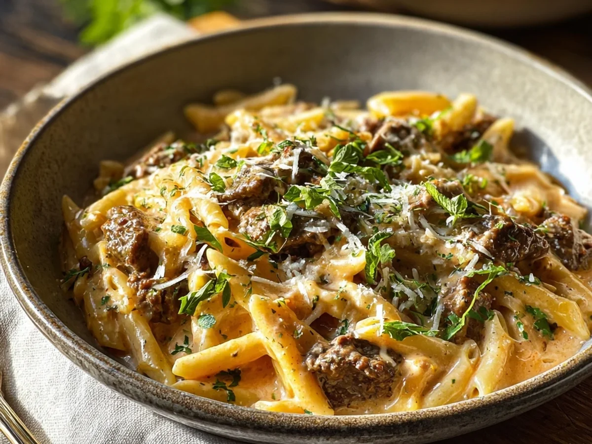 Irresistible Creamy Beef Pasta for Busy Nights - Image 1