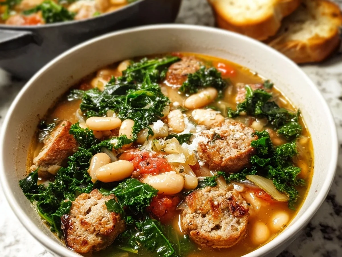 Kale Turkey Sausage White Bean Soup - Image 1