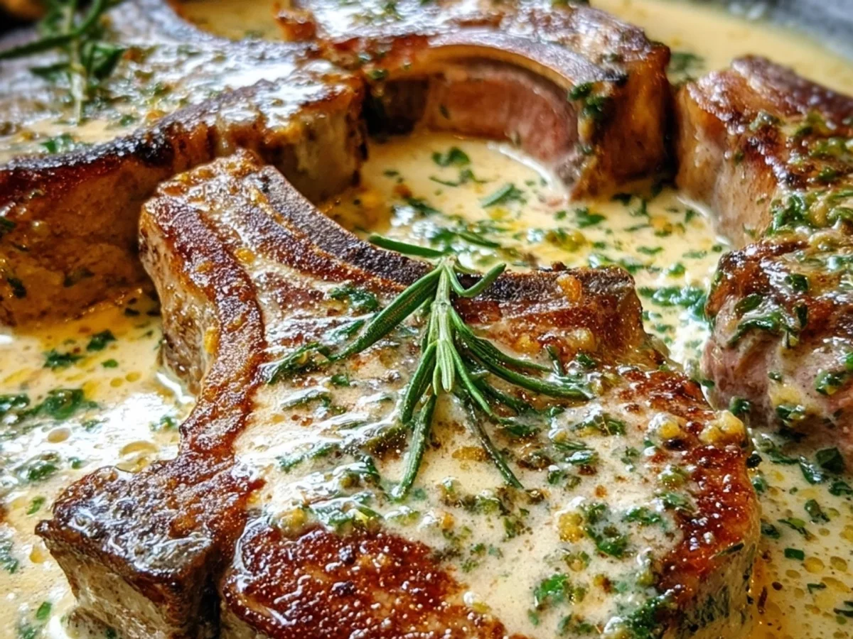 Lamb Chops in Creamy Garlic Sauce: A Weeknight Treat - Image 1
