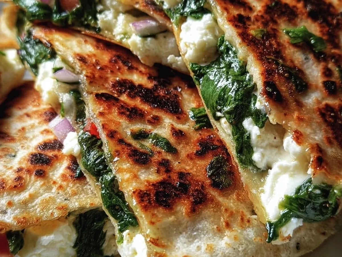 Mediterranean Quesadillas with Spinach, Feta & Mozzarella - Image 1