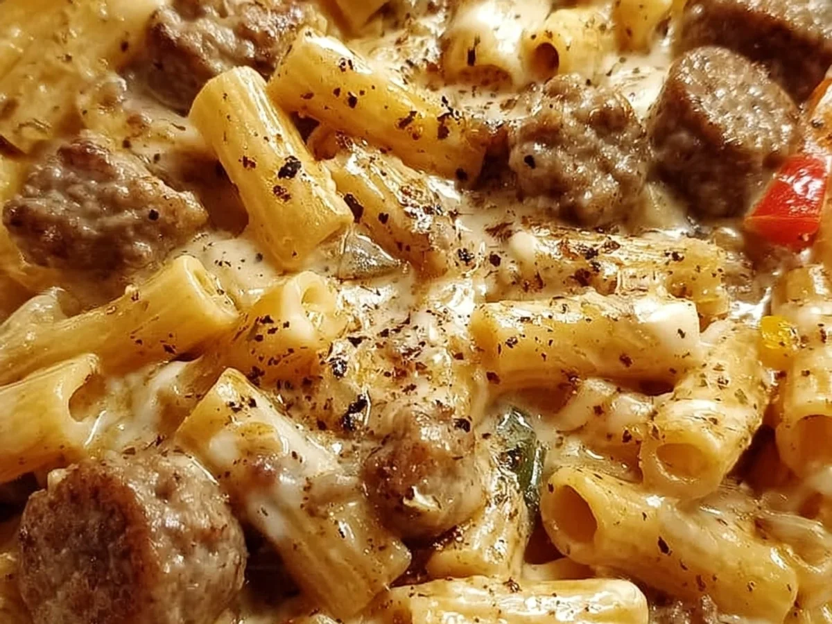 One Pot Creamy Cajun Beef Sausage Pasta - Image 2