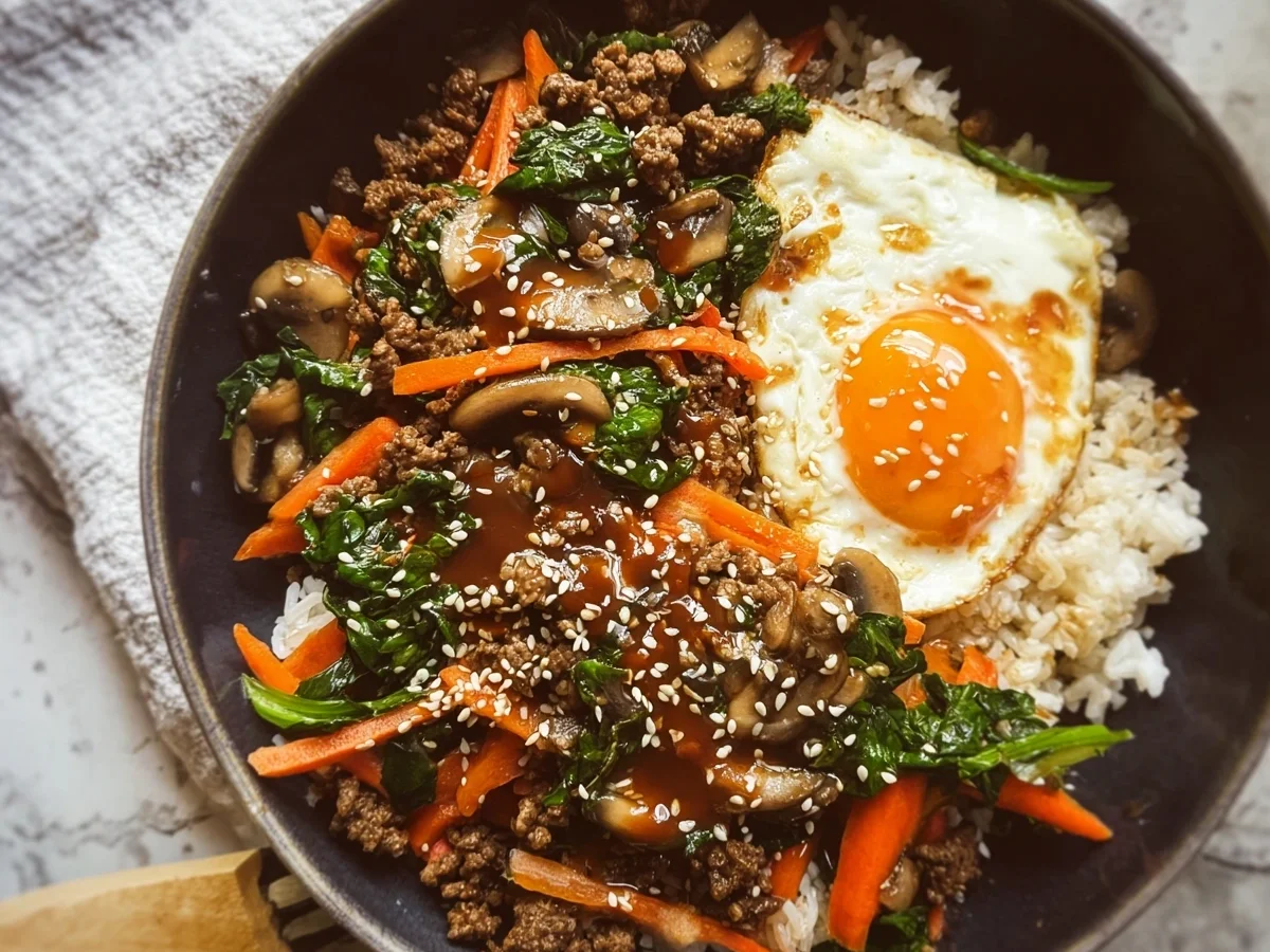 One Skillet Bibimbap with Ground Beef & Veggies - Image 2
