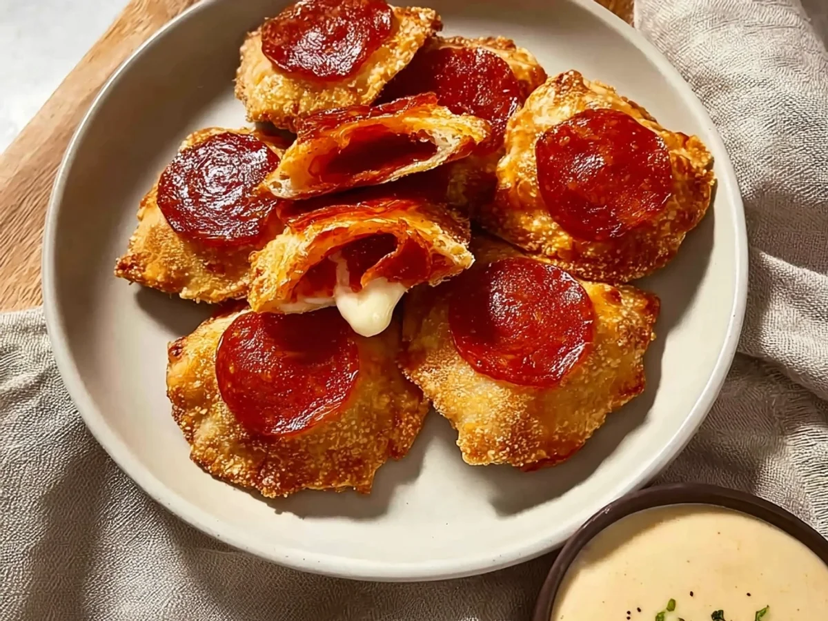 Peppy Pepperoni Pockets Recipe: Cheesy, Crispy Bites - Image 1