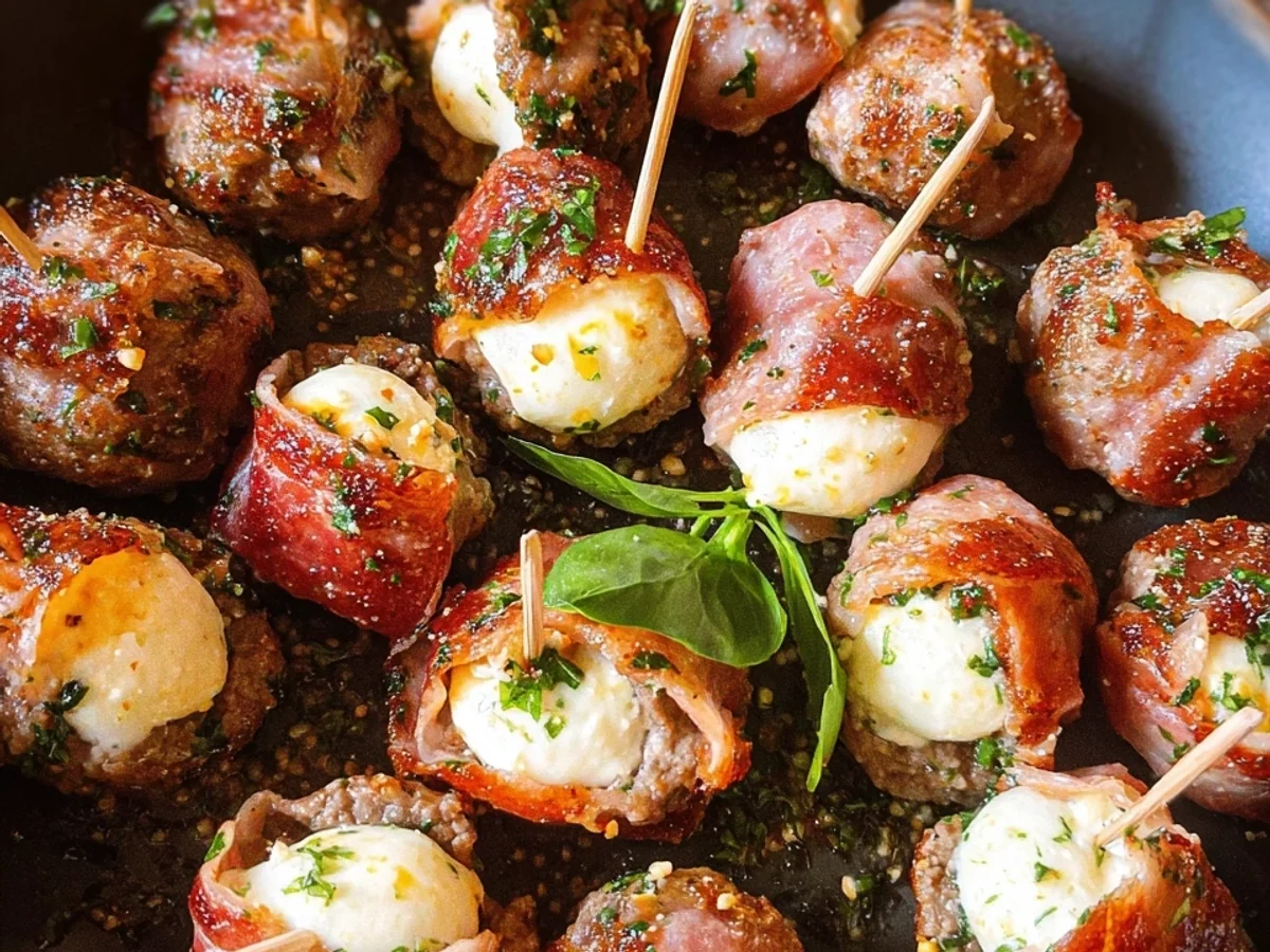 Quick Lamb Wrapped Mozzarella Bites: Savory Appetizer - Image 2