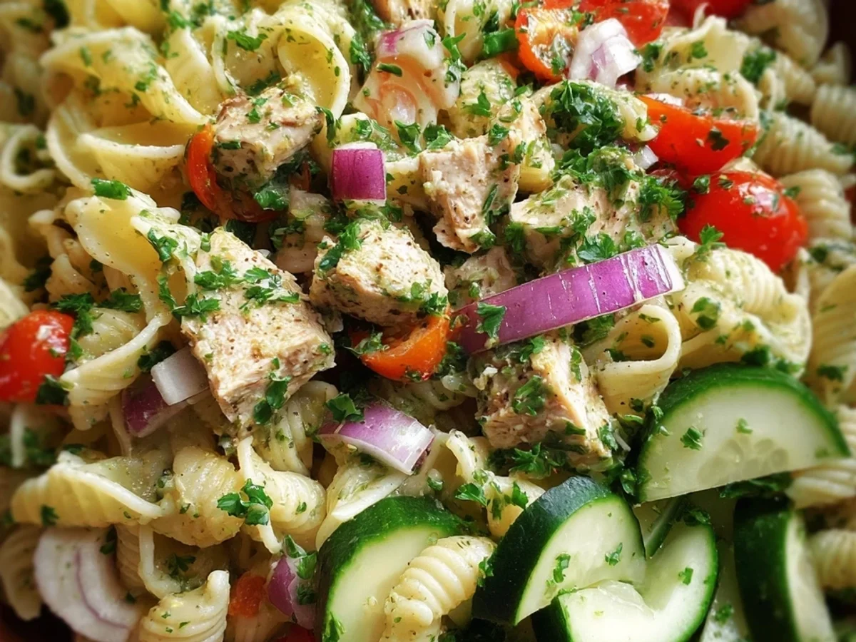 Refreshing Chicken Pasta Salad with Zesty Lemon Dressing - Image 2