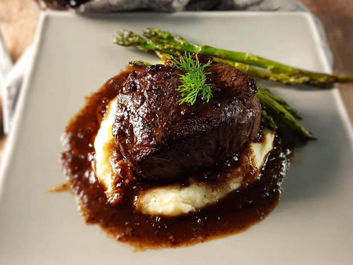 Rich Filet Mignon with Broth Sauce: A Simple Treat - Image 1