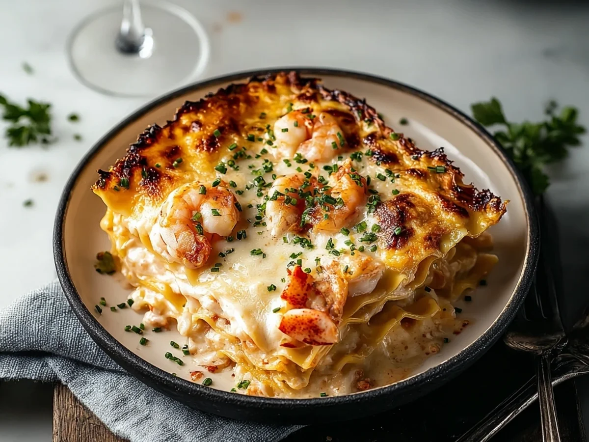 Rich Seafood Lasagna with Lobster and Shrimp - Image 2