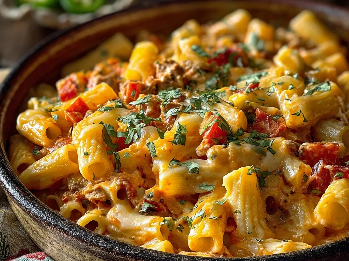Rotel Pasta Fiesta: Creamy Cheesy Tex-Mex Delight - Image 2