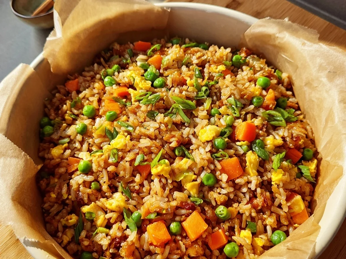 Savory Air Fryer Fried Rice in 20 Mins - Image 1