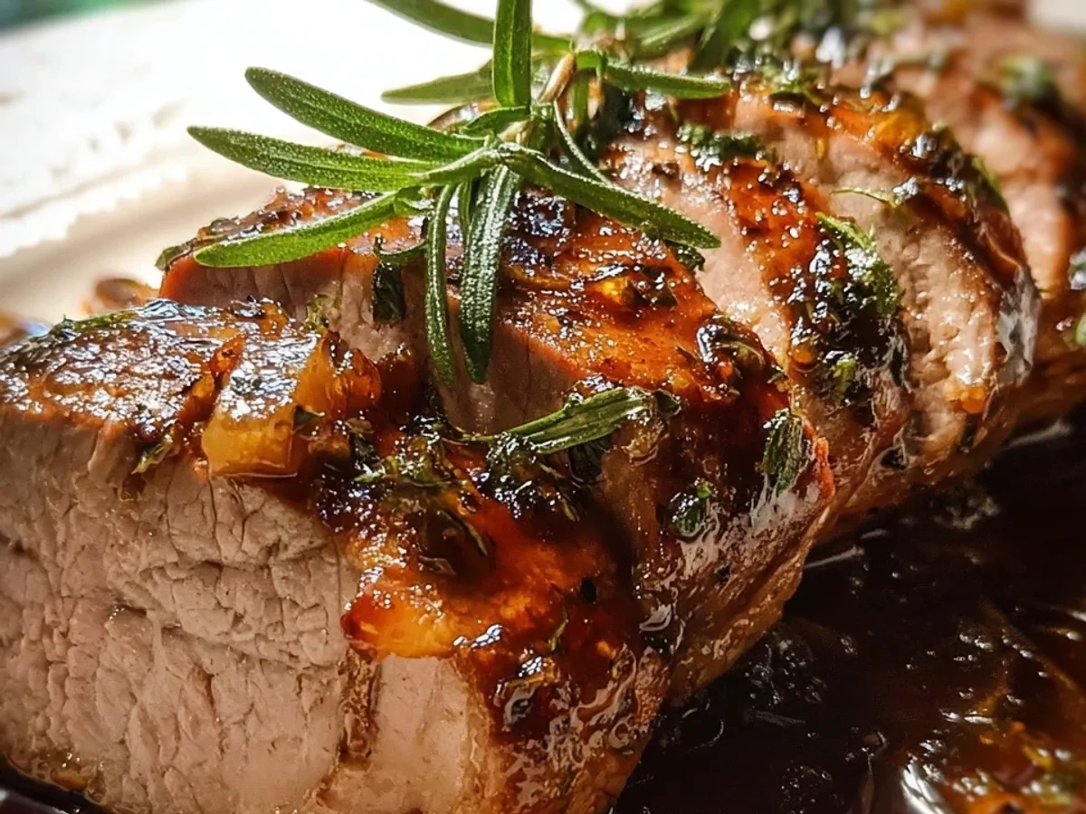 Slow Cooker Apple Butter Glazed Lamb Tenderloin - Image 1