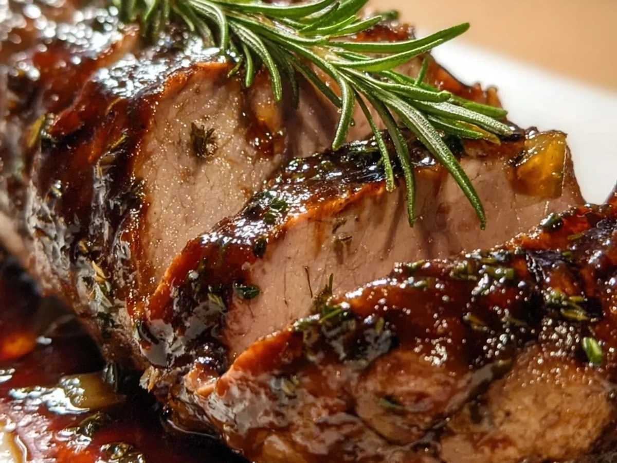 Slow Cooker Apple Butter Glazed Lamb Tenderloin - Image 2