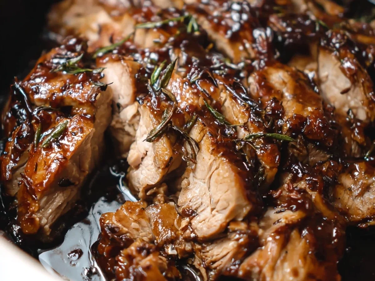 Slow Cooker Lamb Tenderloin with Brown Sugar Balsamic Glaze - Image 2