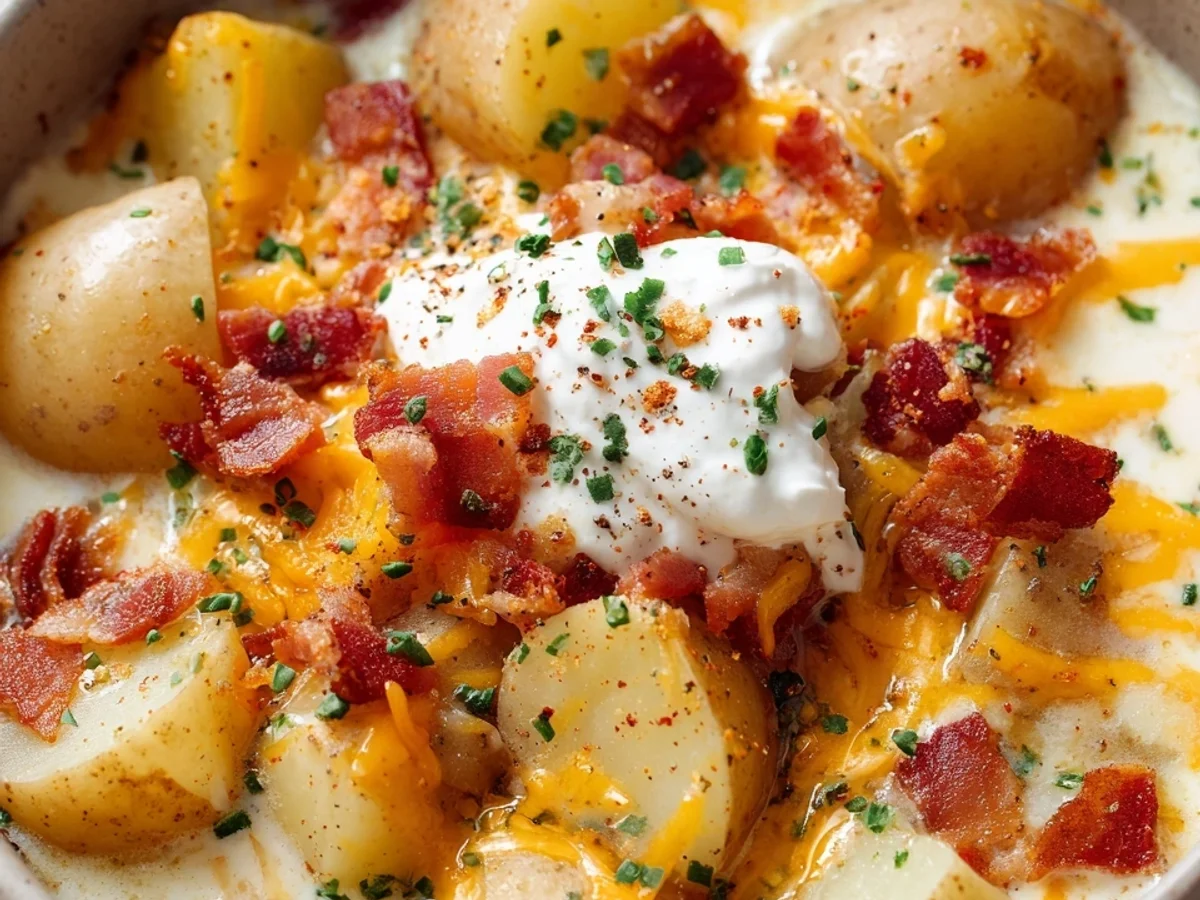 Slow Cooker Loaded Baked Potato Soup - Image 1