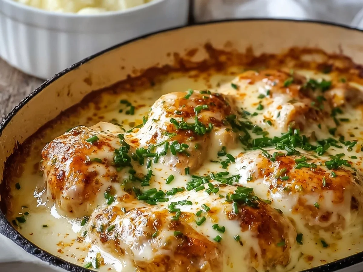 Smothered Cheesy Sour Cream Chicken Recipe - Image 1