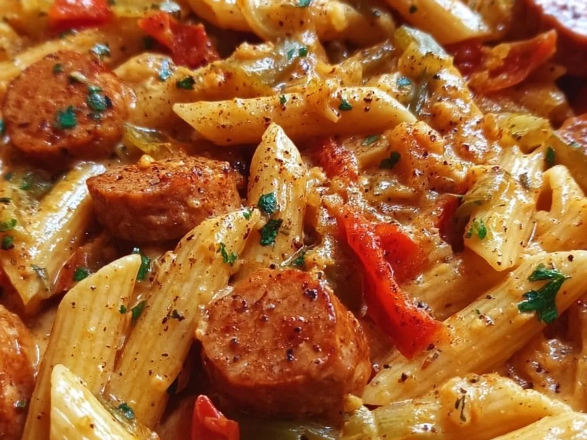 Spicy Cajun Turkey Sausage One-Pot Pasta - Image 1